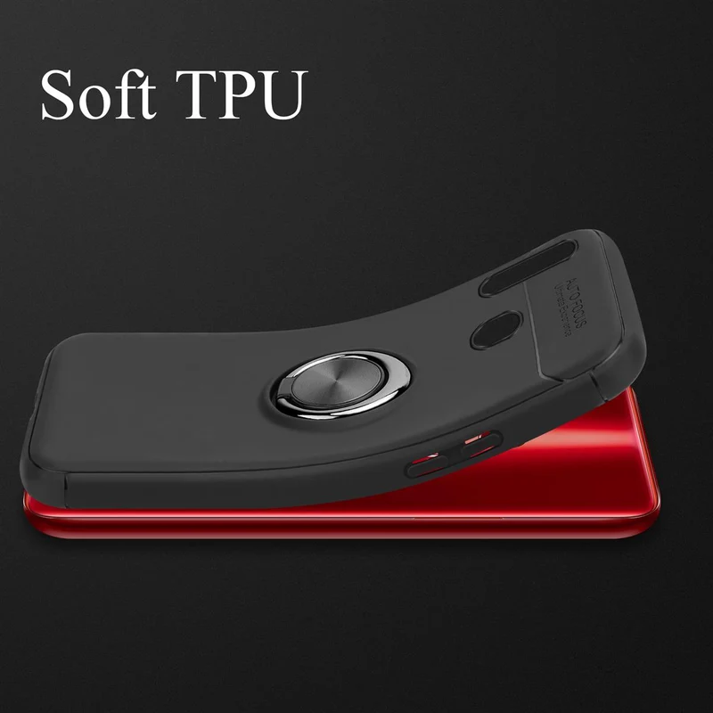 Cadorabo Hülle kompatibel mit Samsung Galaxy A20s Schutzhülle mit Fokus Ring aus TPU Silikon