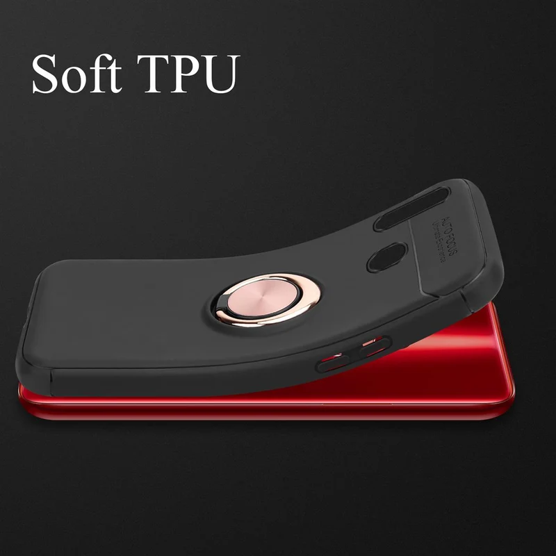 Cadorabo Hülle kompatibel mit Samsung Galaxy A20s Schutzhülle mit Fokus Ring aus TPU Silikon