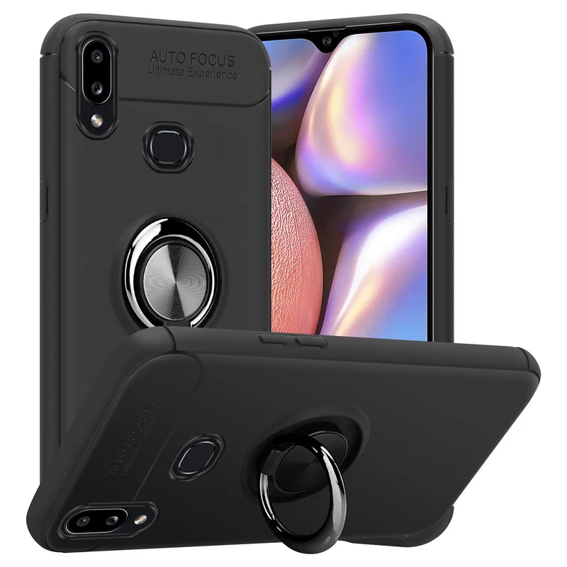 Cadorabo Hülle kompatibel mit Samsung Galaxy A10s / M01s Schutzhülle mit Fokus Ring aus TPU Silikon