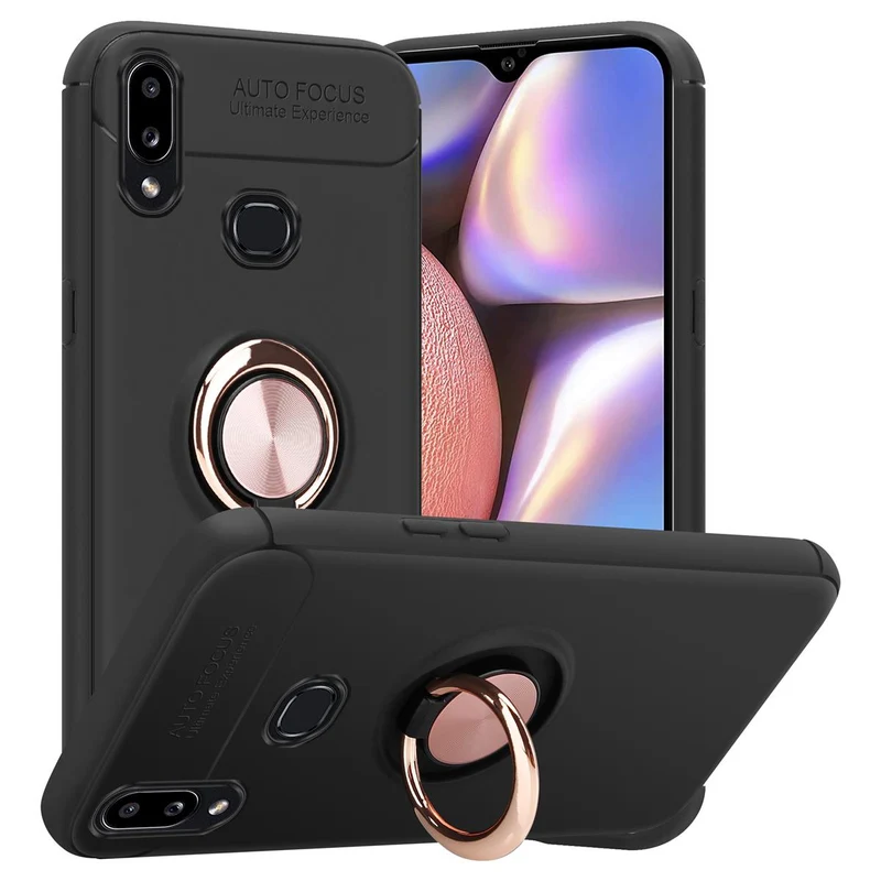 Cadorabo Hülle kompatibel mit Samsung Galaxy A10s / M01s Schutzhülle mit Fokus Ring aus TPU Silikon