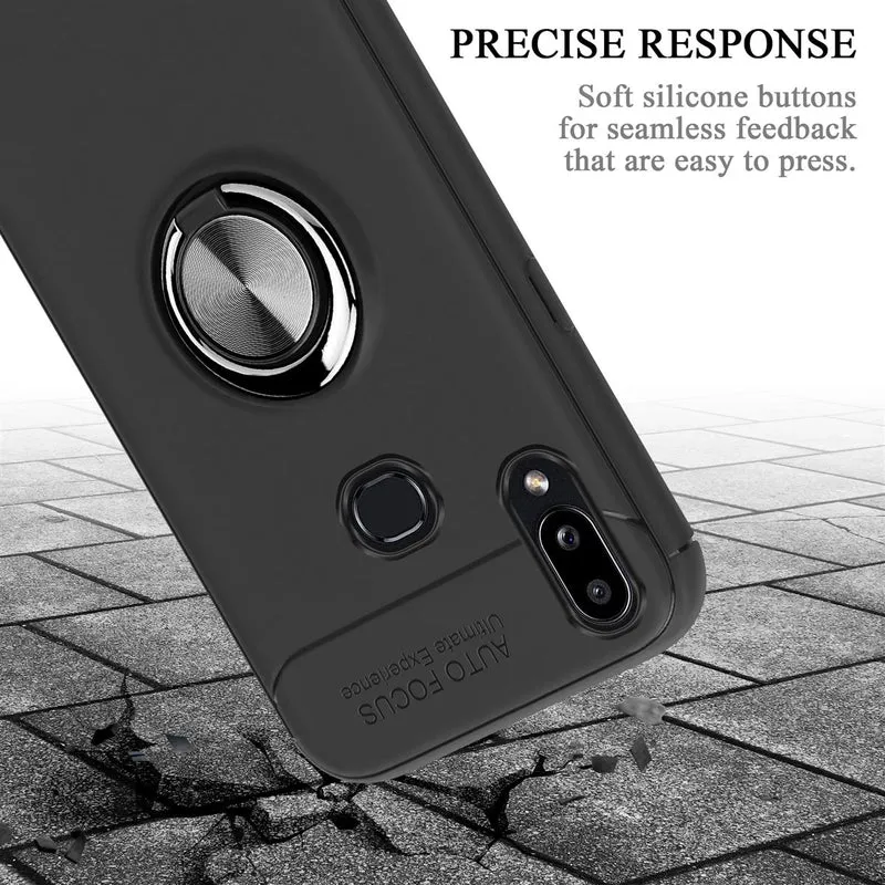 Cadorabo Hülle kompatibel mit Samsung Galaxy A10s / M01s Schutzhülle mit Fokus Ring aus TPU Silikon
