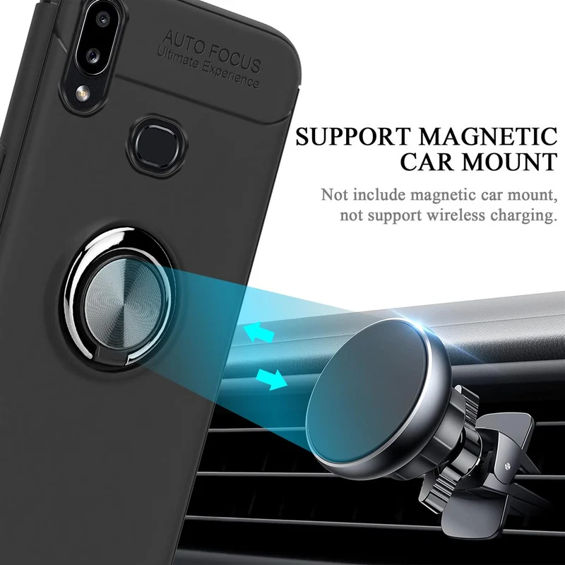 Cadorabo Hülle kompatibel mit Samsung Galaxy A10s / M01s Schutzhülle mit Fokus Ring aus TPU Silikon