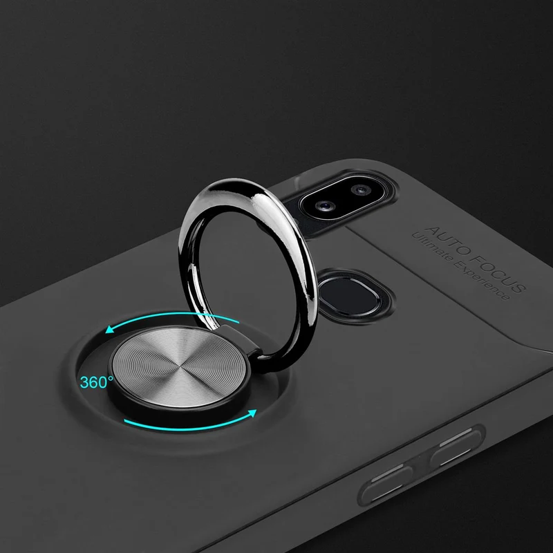 Cadorabo Hülle kompatibel mit Samsung Galaxy A10s / M01s Schutzhülle mit Fokus Ring aus TPU Silikon
