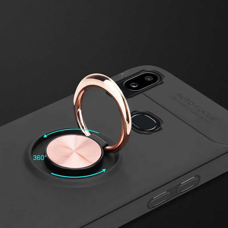Cadorabo Hülle kompatibel mit Samsung Galaxy A10s / M01s Schutzhülle mit Fokus Ring aus TPU Silikon