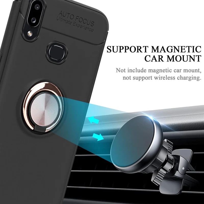 Cadorabo Hülle kompatibel mit Samsung Galaxy A10s / M01s Schutzhülle mit Fokus Ring aus TPU Silikon