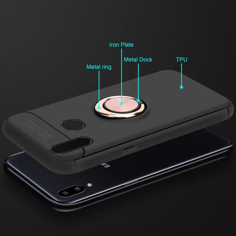 Cadorabo Hülle kompatibel mit Samsung Galaxy A10s / M01s Schutzhülle mit Fokus Ring aus TPU Silikon