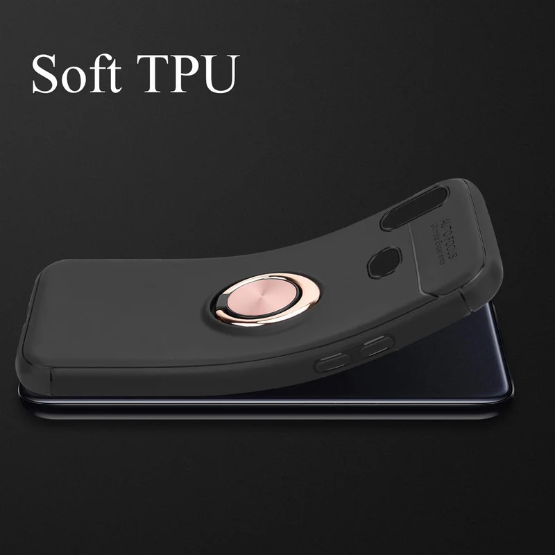 Cadorabo Hülle kompatibel mit Samsung Galaxy A10s / M01s Schutzhülle mit Fokus Ring aus TPU Silikon