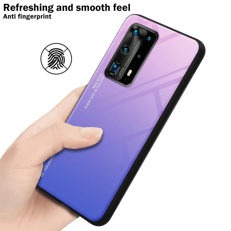 Cadorabo Hülle kompatibel mit Huawei P40 PRO / P40 PRO+ Zweifarbige Schutzhülle aus Tempered Glas und TPU Silikon