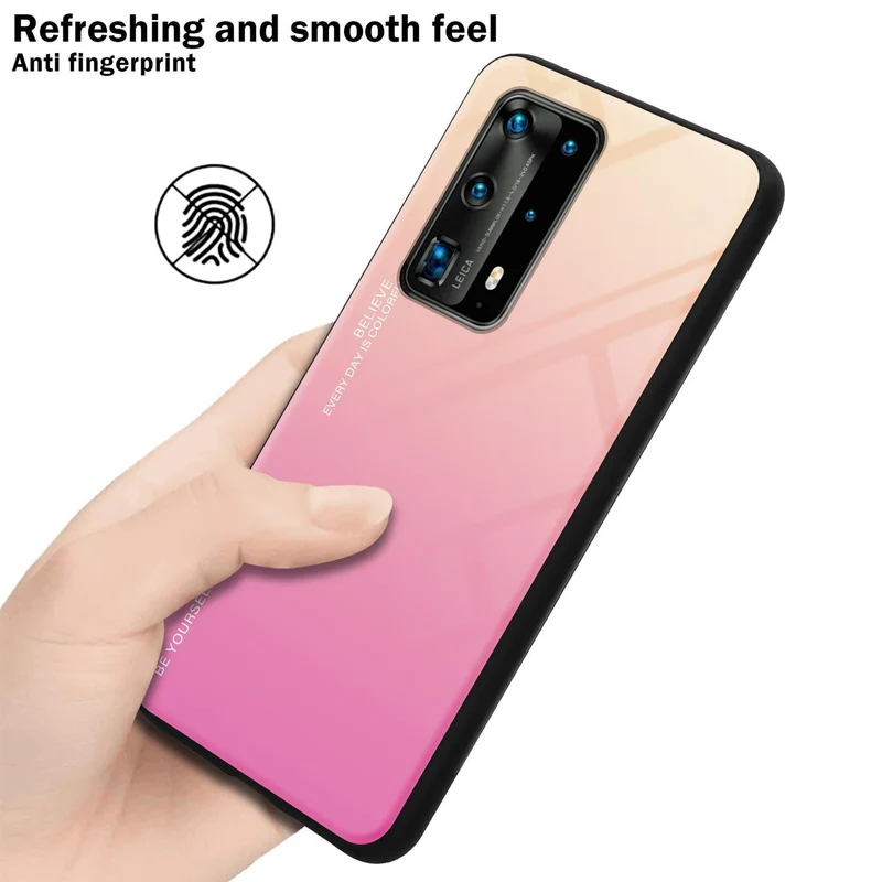 Cadorabo Hülle kompatibel mit Huawei P40 PRO / P40 PRO+ Zweifarbige Schutzhülle aus Tempered Glas und TPU Silikon