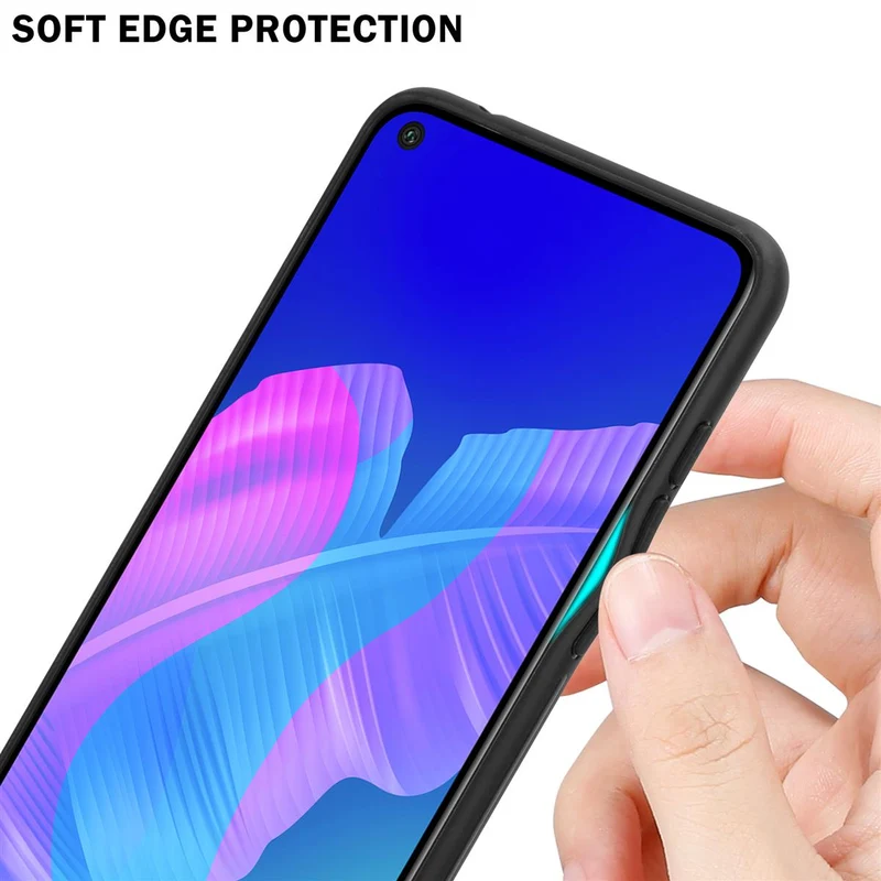 Cadorabo Hülle kompatibel mit Huawei P40 LITE E Zweifarbige Schutzhülle aus Tempered Glas und TPU Silikon