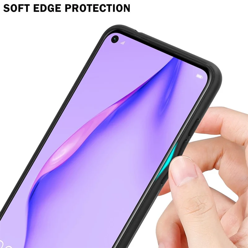 Cadorabo Hülle kompatibel mit Huawei NOVA 6 SE / P40 LITE / NOVA 7i Zweifarbige Schutzhülle aus Tempered Glas und TPU Silikon