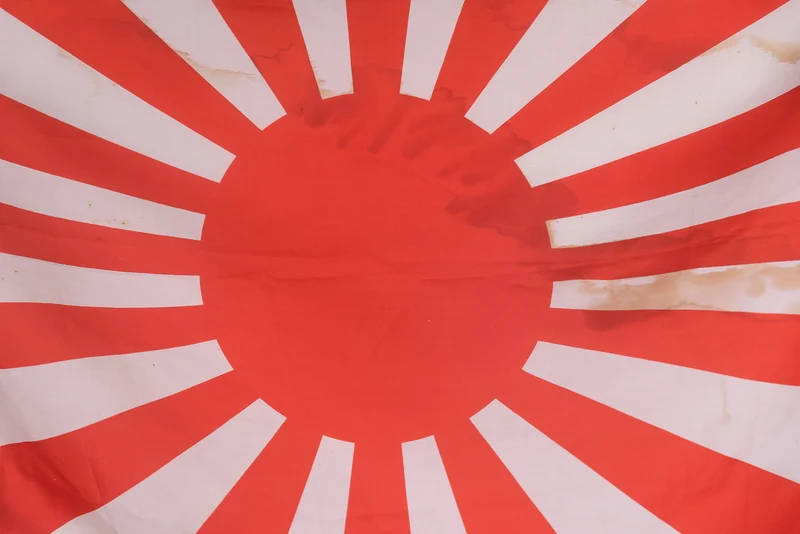 Nachbildung der japanischen Flagge aus dem 2. Weltkrieg