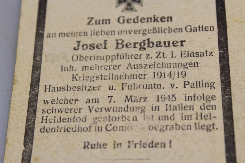 Sterbebilder Como 45. März