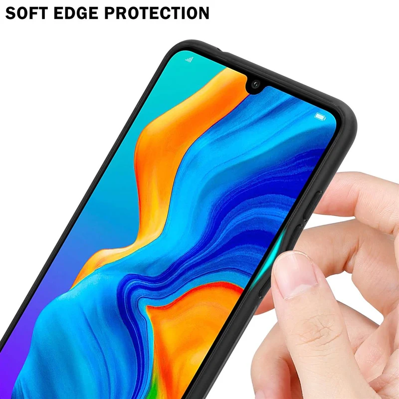 Cadorabo Hülle kompatibel mit Huawei P30 LITE Zweifarbige Schutzhülle aus Tempered Glas und TPU Silikon