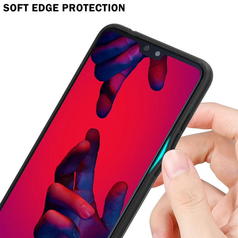 Cadorabo Hülle kompatibel mit Huawei P20 PRO / P20 PLUS Zweifarbige Schutzhülle aus Tempered Glas und TPU Silikon