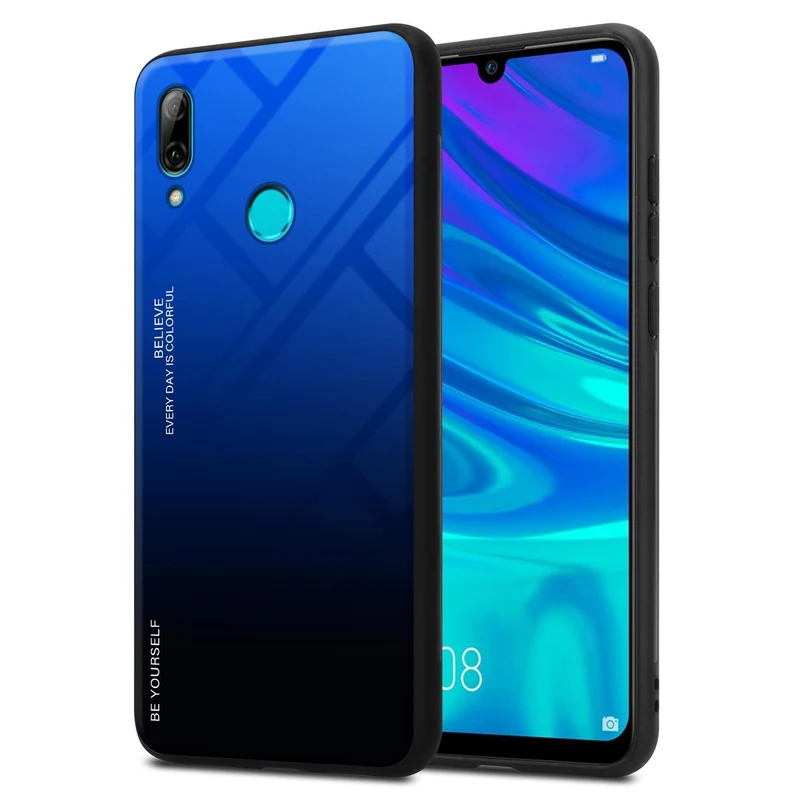 Cadorabo Hülle kompatibel mit Honor 10 LITE / Huawei P SMART 2019 Zweifarbige Schutzhülle aus Tempered Glas und TPU Silikon