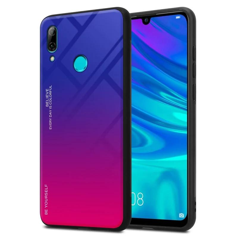 Cadorabo Hülle kompatibel mit Honor 10 LITE / Huawei P SMART 2019 Zweifarbige Schutzhülle aus Tempered Glas und TPU Silikon