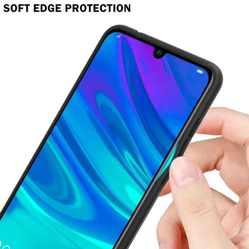 Cadorabo Hülle kompatibel mit Honor 10 LITE / Huawei P SMART 2019 Zweifarbige Schutzhülle aus Tempered Glas und TPU Silikon
