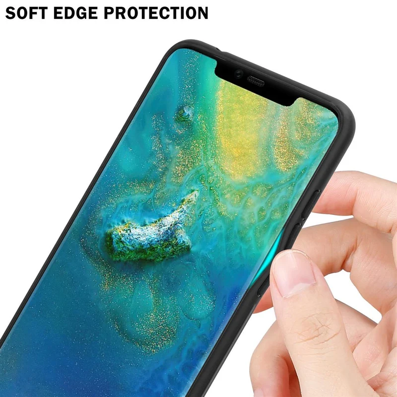 Cadorabo Hülle kompatibel mit Huawei MATE 20 PRO Zweifarbige Schutzhülle aus Tempered Glas und TPU Silikon