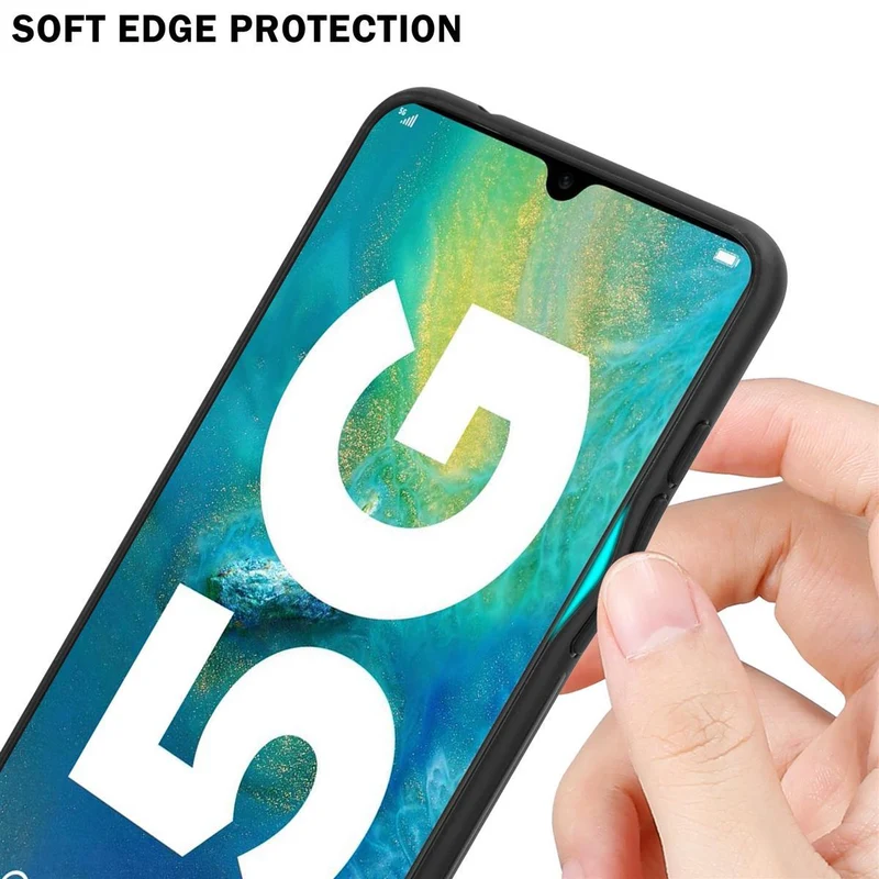 Cadorabo Hülle kompatibel mit Huawei MATE 20 Zweifarbige Schutzhülle aus Tempered Glas und TPU Silikon
