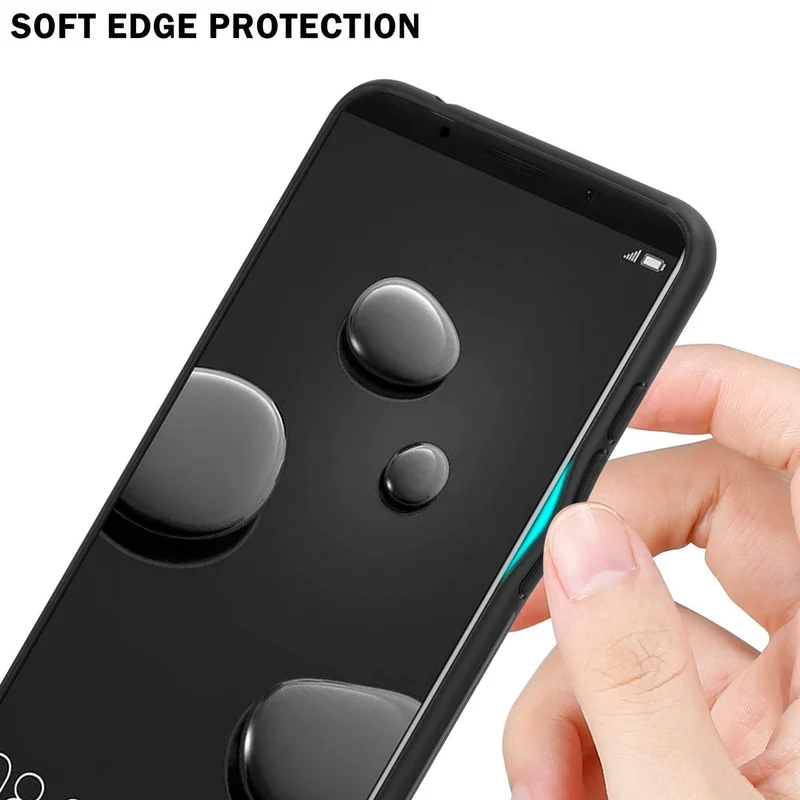 Cadorabo Hülle kompatibel mit Huawei MATE 10 PRO Zweifarbige Schutzhülle aus Tempered Glas und TPU Silikon