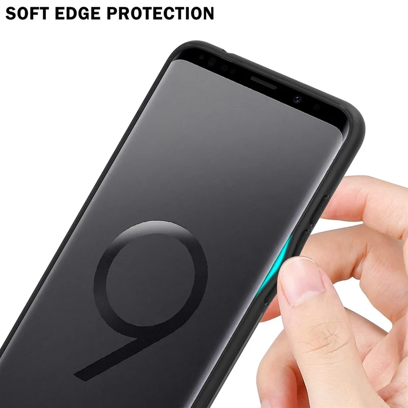 Cadorabo Hülle kompatibel mit Samsung Galaxy S9 PLUS Zweifarbige Schutzhülle aus Tempered Glas und TPU Silikon