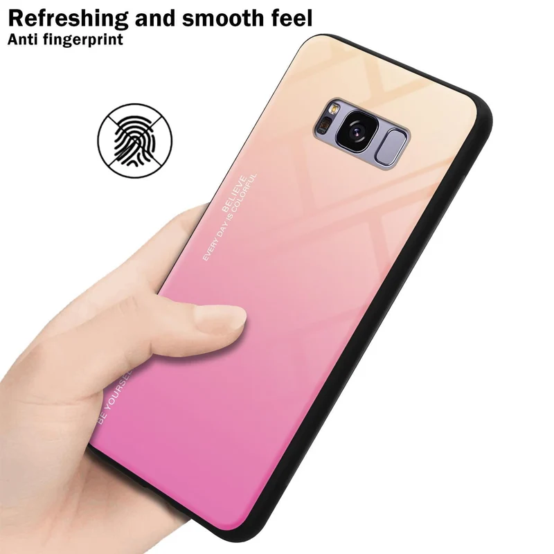 Cadorabo Hülle kompatibel mit Samsung Galaxy S8 PLUS Zweifarbige Schutzhülle aus Tempered Glas und TPU Silikon