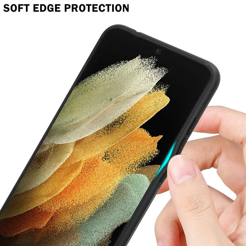 Cadorabo Hülle kompatibel mit Samsung Galaxy S21 ULTRA Zweifarbige Schutzhülle aus Tempered Glas und TPU Silikon