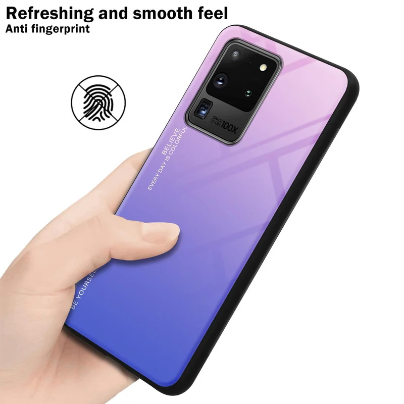 Cadorabo Hülle kompatibel mit Samsung Galaxy S20 ULTRA Zweifarbige Schutzhülle aus Tempered Glas und TPU Silikon