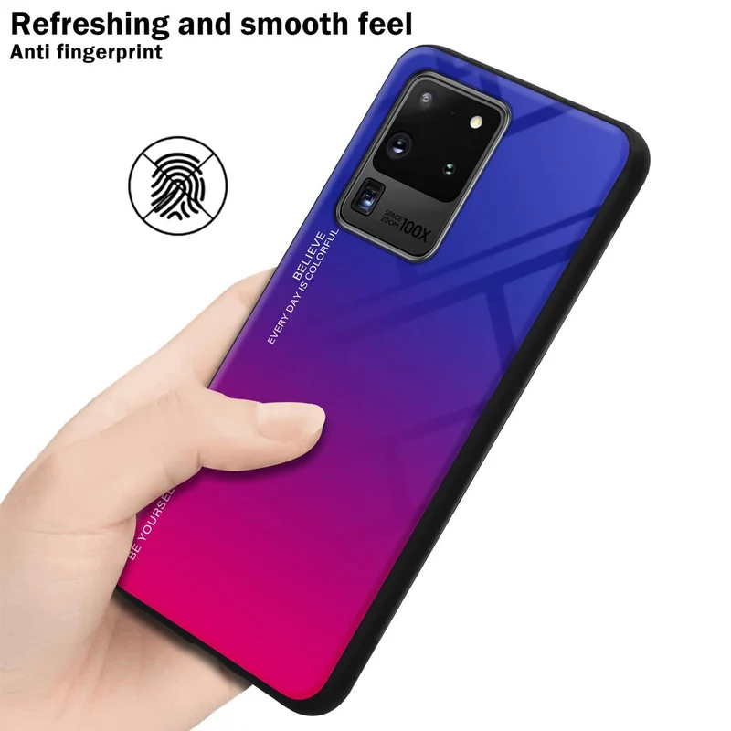 Cadorabo Hülle kompatibel mit Samsung Galaxy S20 ULTRA Zweifarbige Schutzhülle aus Tempered Glas und TPU Silikon