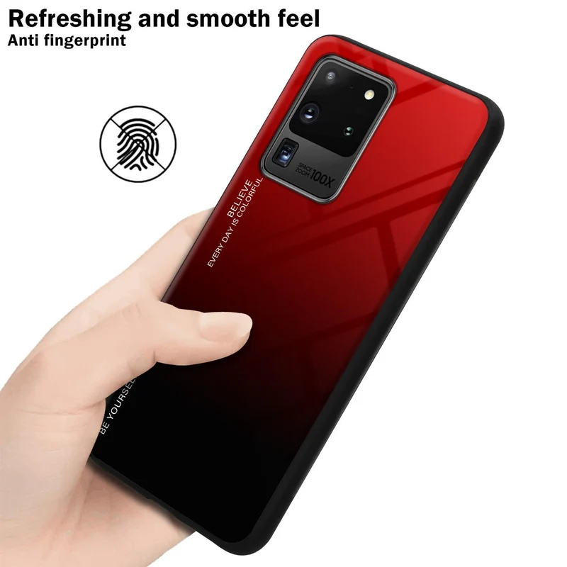 Cadorabo Hülle kompatibel mit Samsung Galaxy S20 ULTRA Zweifarbige Schutzhülle aus Tempered Glas und TPU Silikon