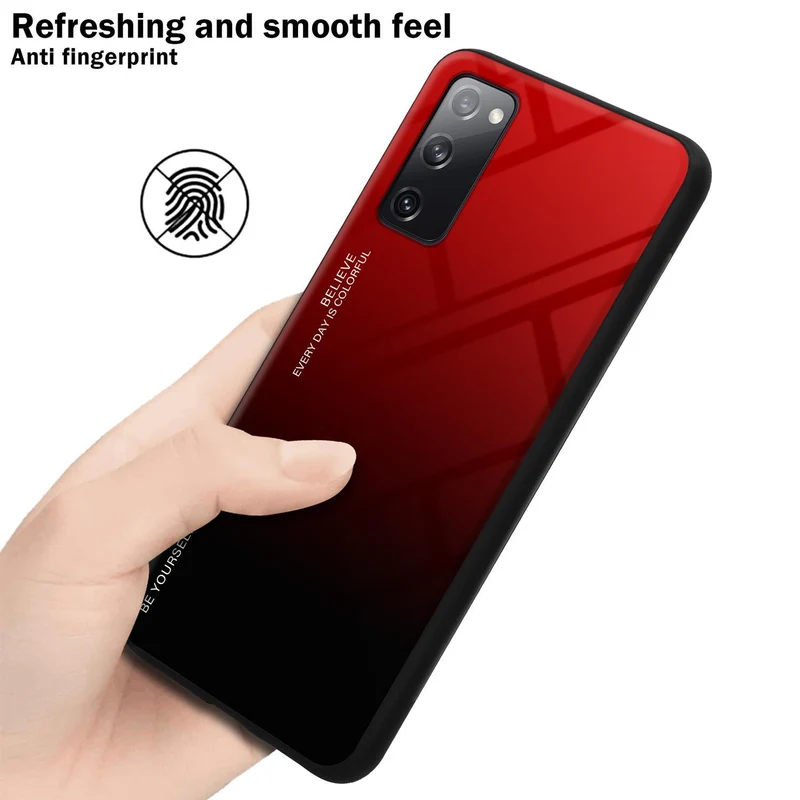 Cadorabo Hülle kompatibel mit Samsung Galaxy S20 FE Zweifarbige Schutzhülle aus Tempered Glas und TPU Silikon