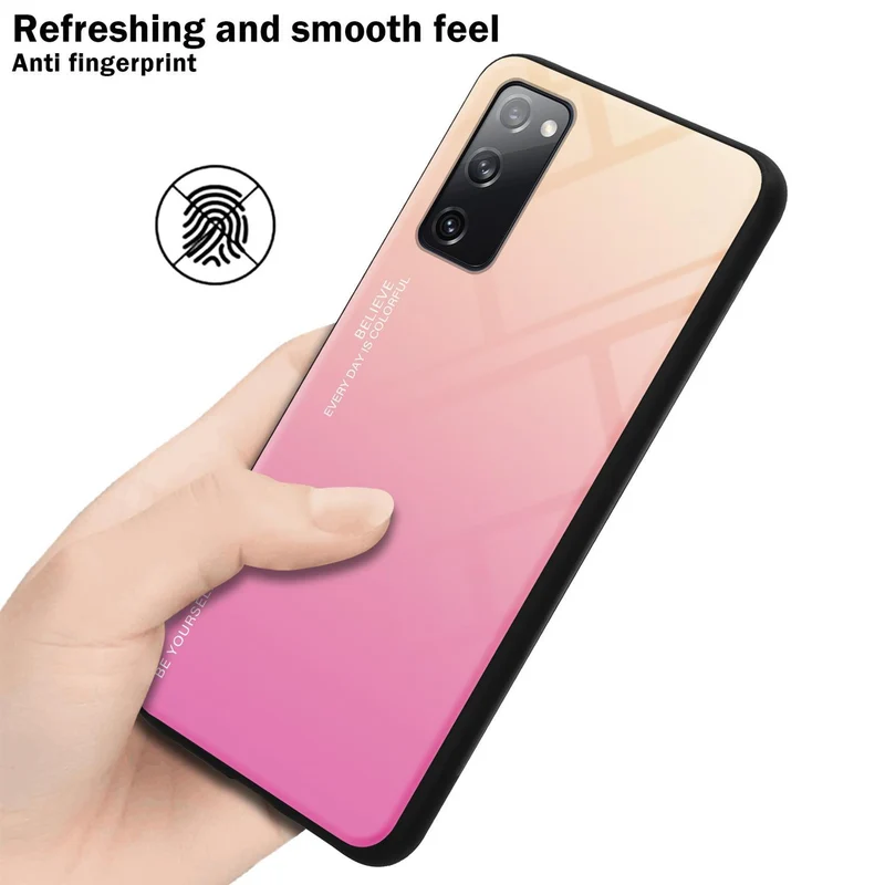 Cadorabo Hülle kompatibel mit Samsung Galaxy S20 FE Zweifarbige Schutzhülle aus Tempered Glas und TPU Silikon