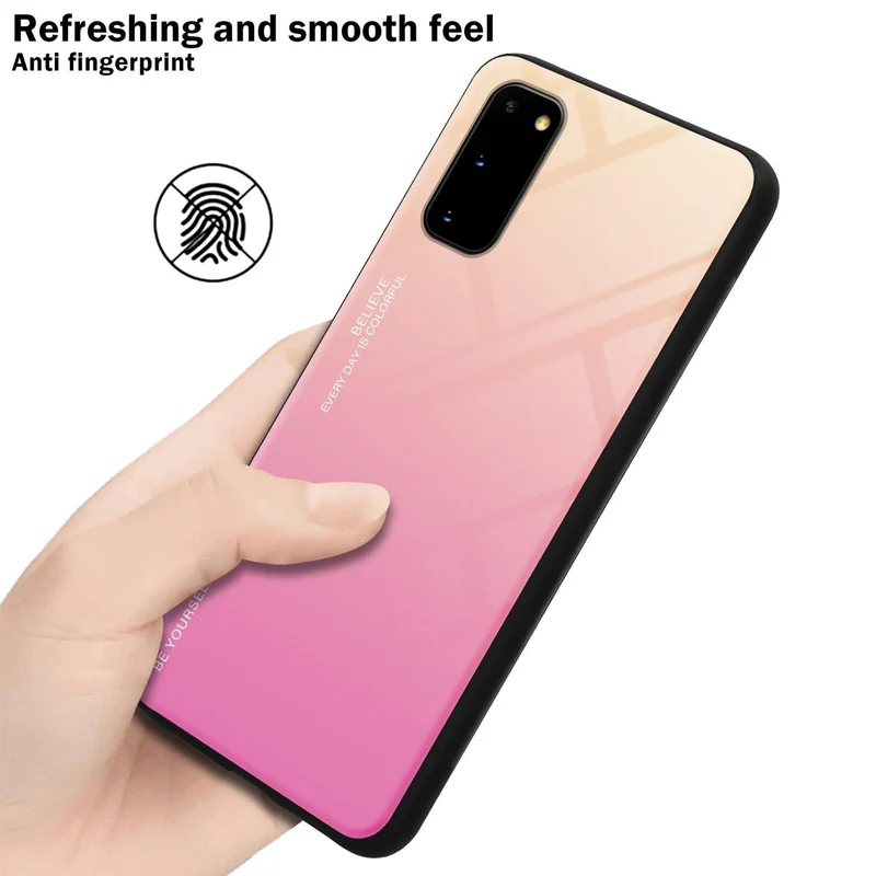 Cadorabo Hülle kompatibel mit Samsung Galaxy S20 Zweifarbige Schutzhülle aus Tempered Glas und TPU Silikon