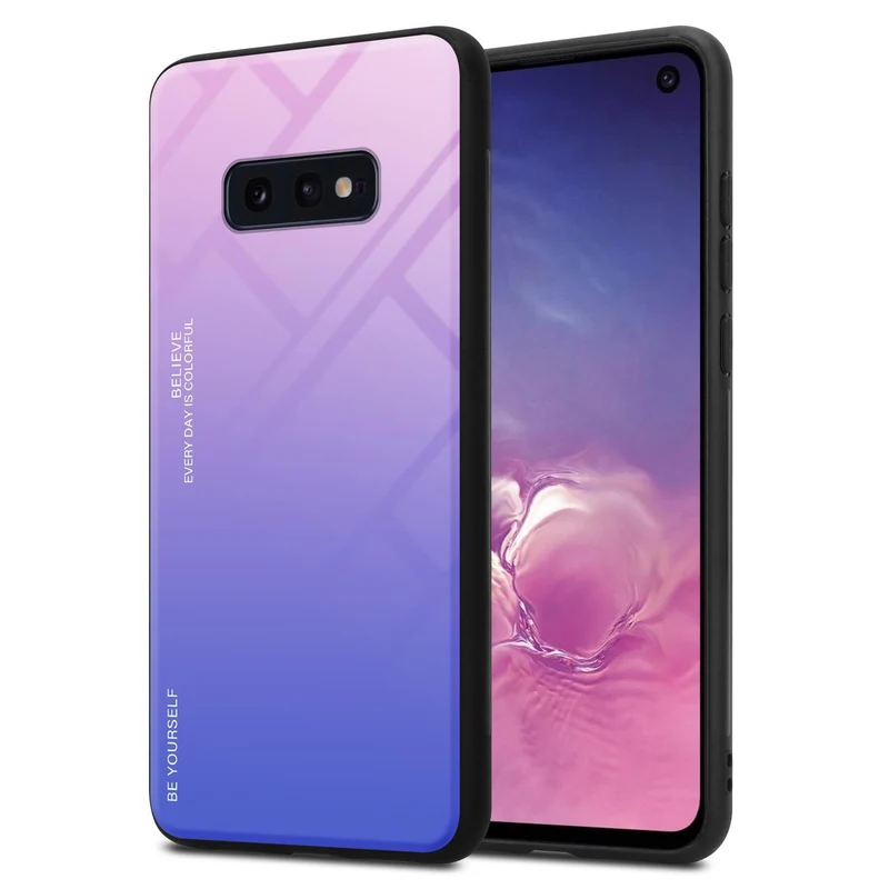 Cadorabo Hülle kompatibel mit Samsung Galaxy S10e Zweifarbige Schutzhülle aus Tempered Glas und TPU Silikon