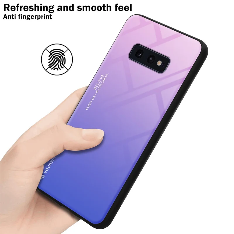 Cadorabo Hülle kompatibel mit Samsung Galaxy S10e Zweifarbige Schutzhülle aus Tempered Glas und TPU Silikon