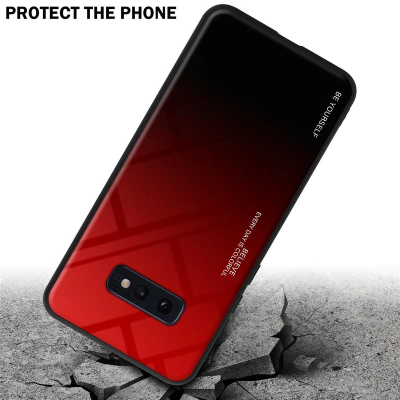 Cadorabo Hülle kompatibel mit Samsung Galaxy S10e Zweifarbige Schutzhülle aus Tempered Glas und TPU Silikon