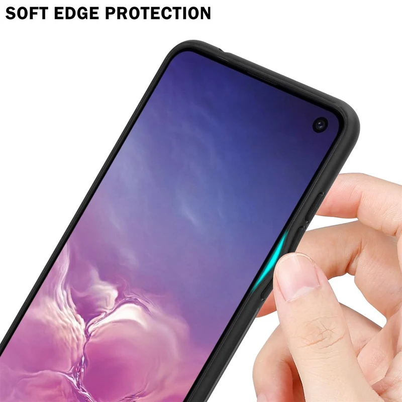 Cadorabo Hülle kompatibel mit Samsung Galaxy S10e Zweifarbige Schutzhülle aus Tempered Glas und TPU Silikon