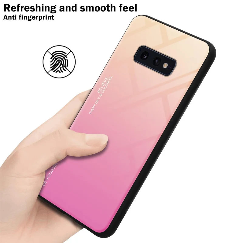 Cadorabo Hülle kompatibel mit Samsung Galaxy S10e Zweifarbige Schutzhülle aus Tempered Glas und TPU Silikon