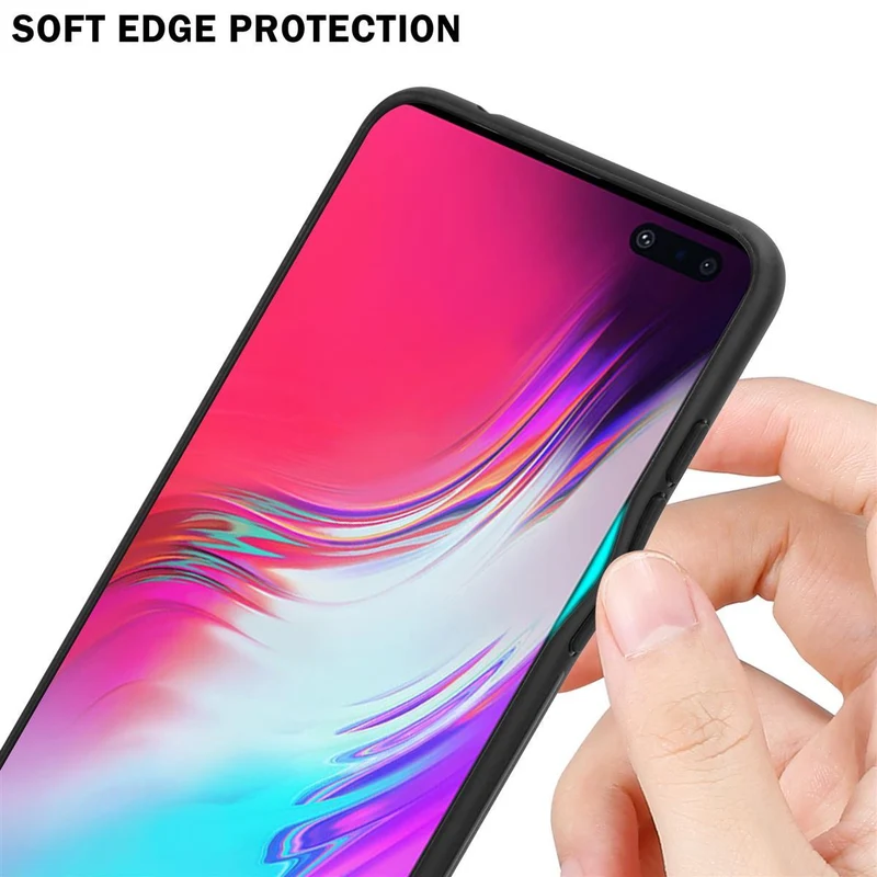 Cadorabo Hülle kompatibel mit Samsung Galaxy S10 5G Zweifarbige Schutzhülle aus Tempered Glas und TPU Silikon