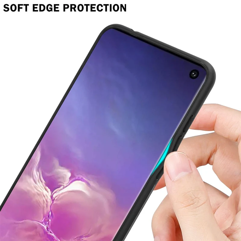 Cadorabo Hülle kompatibel mit Samsung Galaxy S10 4G Zweifarbige Schutzhülle aus Tempered Glas und TPU Silikon