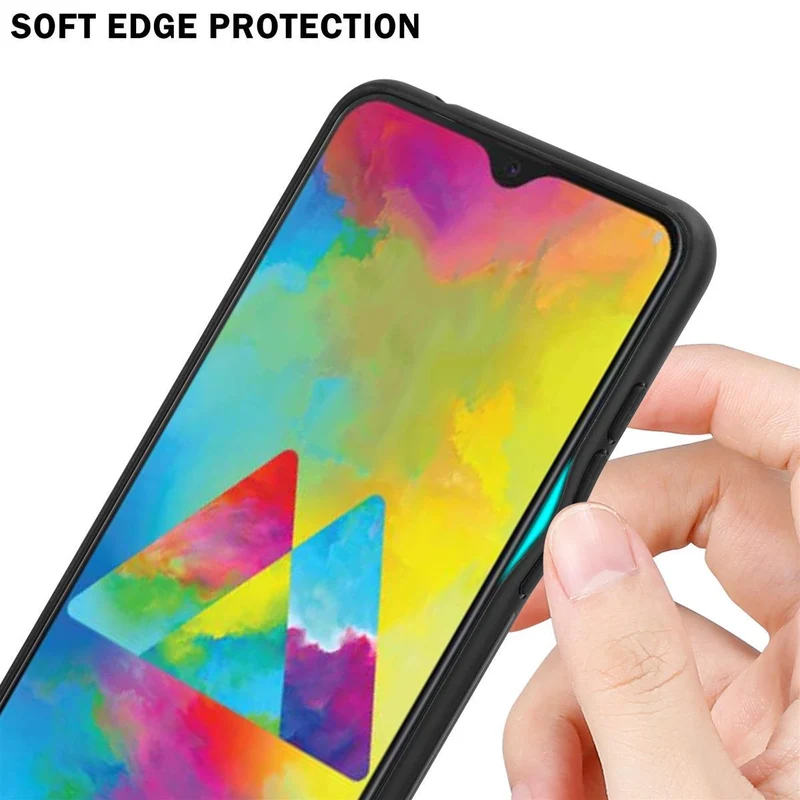 Cadorabo Hülle kompatibel mit Samsung Galaxy M21 / M30s Zweifarbige Schutzhülle aus Tempered Glas und TPU Silikon