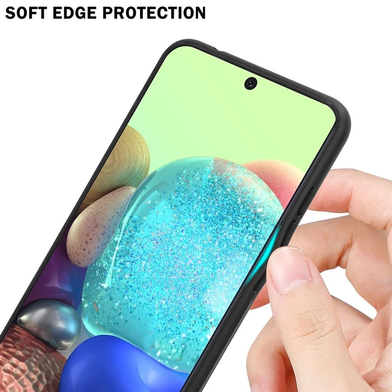 Cadorabo Hülle kompatibel mit Samsung Galaxy A71 5G Zweifarbige Schutzhülle aus Tempered Glas und TPU Silikon