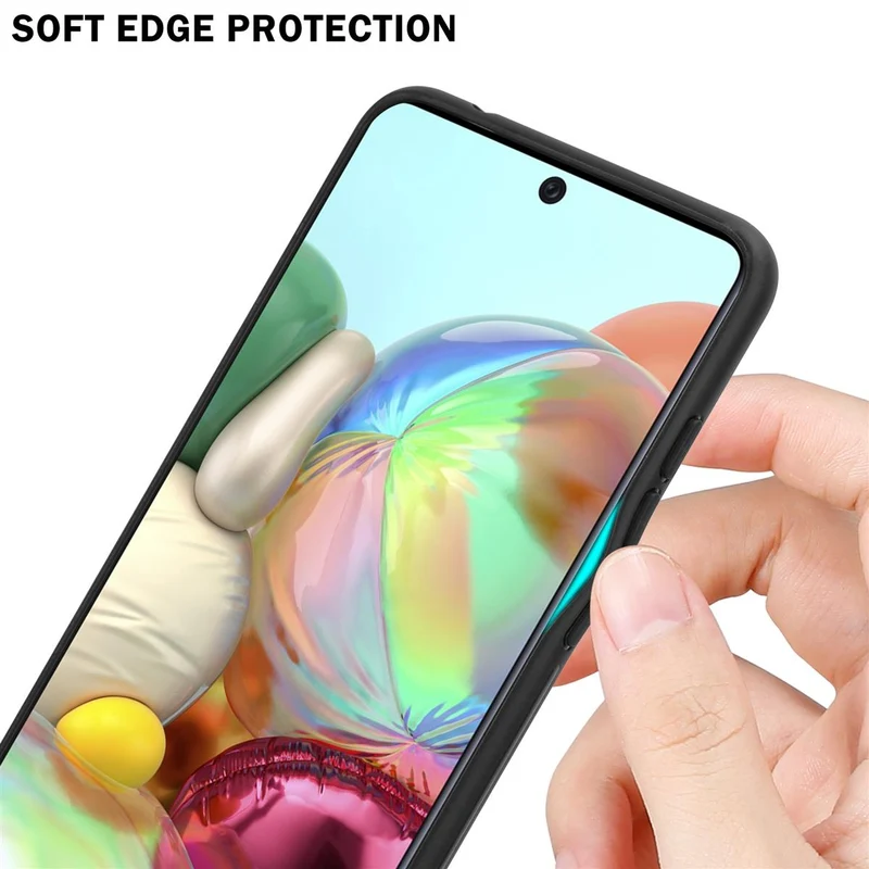 Cadorabo Hülle kompatibel mit Samsung Galaxy A71 4G Zweifarbige Schutzhülle aus Tempered Glas und TPU Silikon