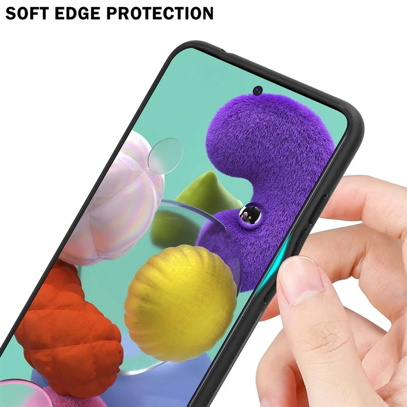 Cadorabo Hülle kompatibel mit Samsung Galaxy A51 4G / M40s Zweifarbige Schutzhülle aus Tempered Glas und TPU Silikon