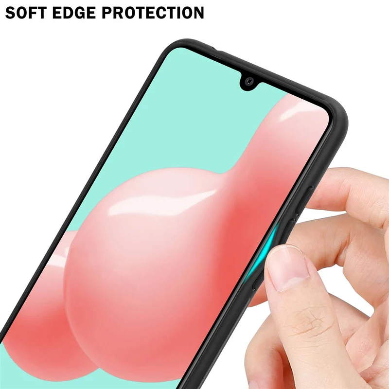 Cadorabo Hülle kompatibel mit Samsung Galaxy A41 Zweifarbige Schutzhülle aus Tempered Glas und TPU Silikon