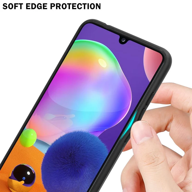 Cadorabo Hülle kompatibel mit Samsung Galaxy A31 Zweifarbige Schutzhülle aus Tempered Glas und TPU Silikon