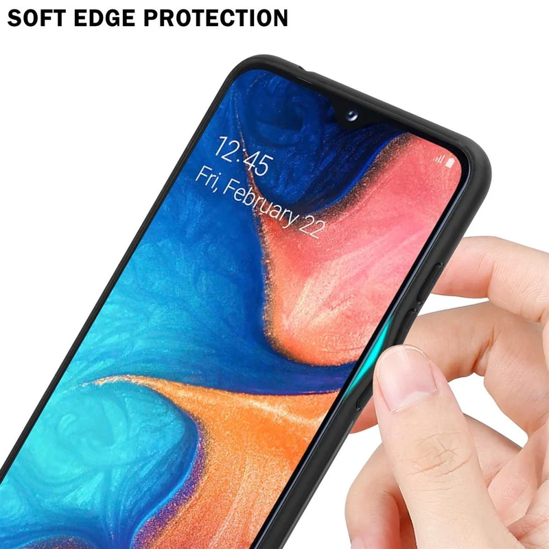 Cadorabo Hülle kompatibel mit Samsung Galaxy A10e / A20e Zweifarbige Schutzhülle aus Tempered Glas und TPU Silikon