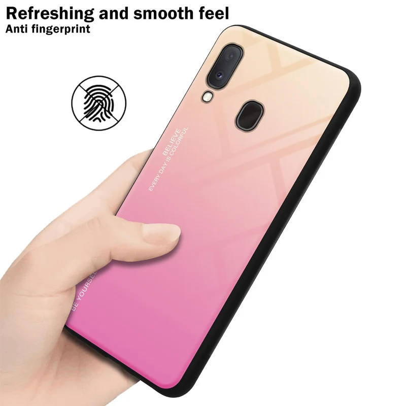 Cadorabo Hülle kompatibel mit Samsung Galaxy A10e / A20e Zweifarbige Schutzhülle aus Tempered Glas und TPU Silikon