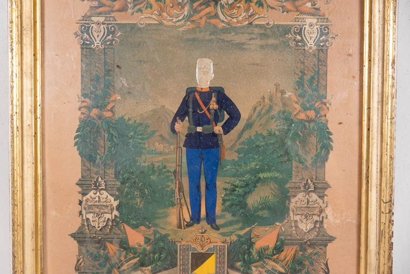 Deutsches Soldatenbild aus dem 1. Weltkrieg – 42×30